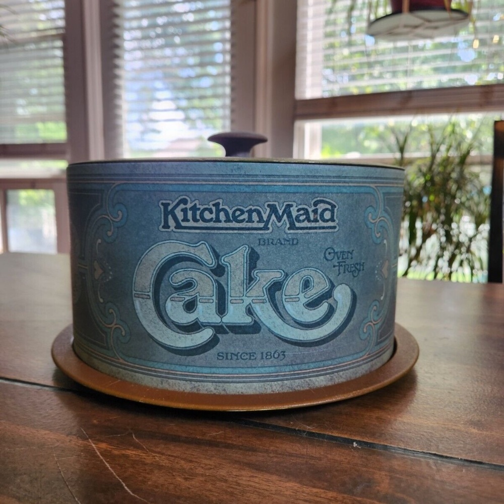 Vintage Retro 1979 Ballonoff Kitchen Maid Tin Cake Saver Dome Cleveland Ohio